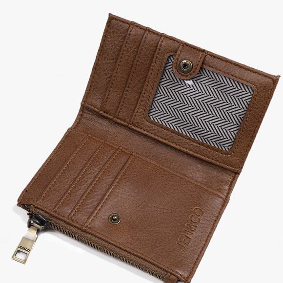 Zara RFID Zip-Top Snap ID Holder Card Wallet Berry Red - Picture 2 of 3